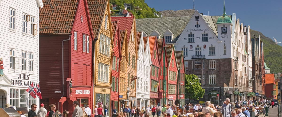 The colourful buildings of UNESCO-listed Bergen